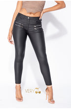 Load image into Gallery viewer, Moto Zip Leather Pant

