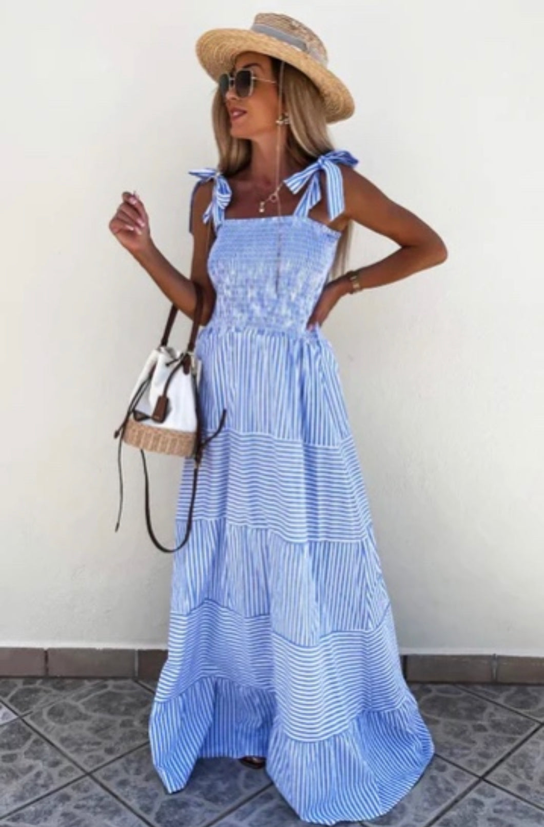 Summer Stroll Striped Maxi