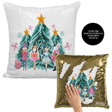 Load image into Gallery viewer, Nutracker Reversible Sequin Pillow Case
