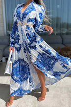 Load image into Gallery viewer, Santorini Blues Maxi Dress
