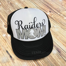 Load image into Gallery viewer, RAIDERS MOM FOOTBALL MOM SPORTS TRUCKER HAT
