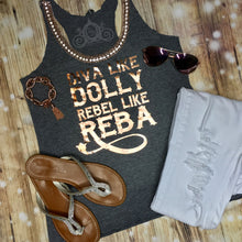 Load image into Gallery viewer, Diva Like Dolly, Rebel Like Reba Graphic Tee

