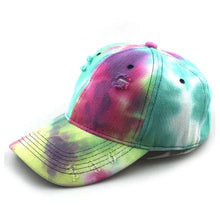 Load image into Gallery viewer, DISTRESSED TIE DYE TRUCKER HAT
