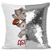 Load image into Gallery viewer, Lil Bama Football Reversible Sequin Pillow Case - Pillow Blingz
