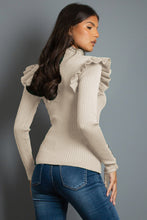 Load image into Gallery viewer, Ruffled Feathers Long Sleeve Button Blouse
