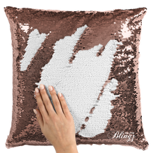 Load image into Gallery viewer, Add Your Pet Photo Reversible Sequin Pillow Case
