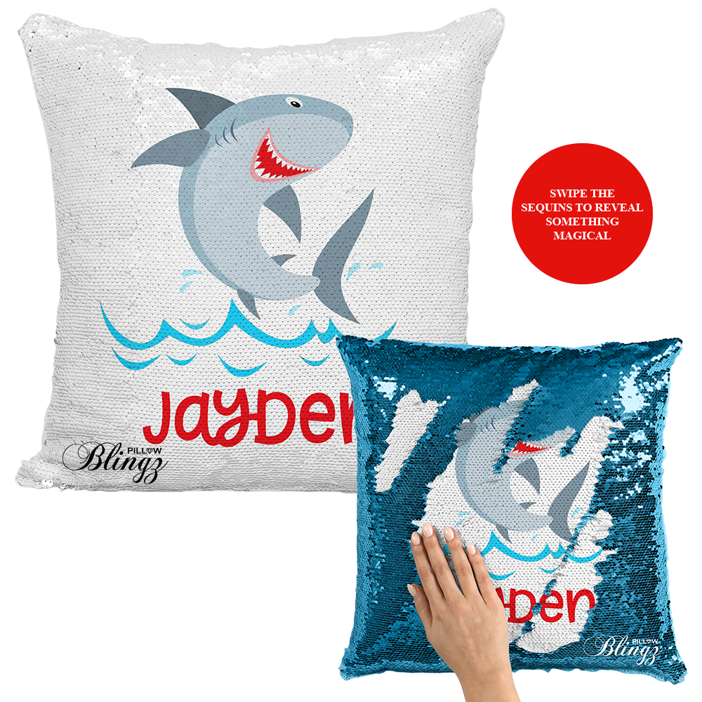 Sharks Reversible Sequin Pillow Case