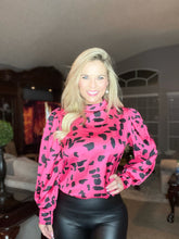 Load image into Gallery viewer, Spot On Pink Chiffon Blouse

