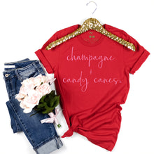 Load image into Gallery viewer, Champagne Candy Canes Graphic Tee
