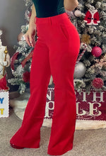 Load image into Gallery viewer, Santa Baby Red Dress Pants
